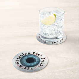 Porta-copo De Papel Redondo Olhos Vendo Sua Bebida