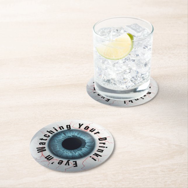 Porta-copo De Papel Redondo Olhos Vendo Sua Bebida (Insitu)