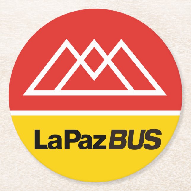 Porta-copo De Papel Redondo ônibus La Paz (Frente)