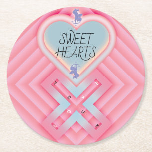 Porta-copo De Papel Redondo Origami Heart X Sweet Hearts