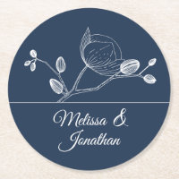 Orquídeas Elegante casamento azul floral moderno