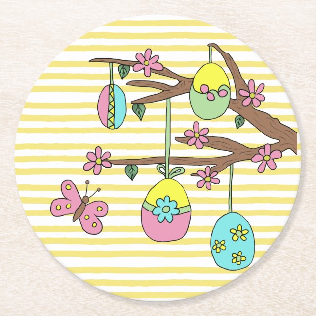 Porta-copo De Papel Redondo ostern  (Frente)