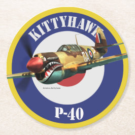 Porta-copo De Papel Redondo P-40 Kittyhawk