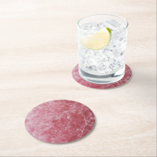 Porta-copo De Papel Redondo Padrão Rosa Marble