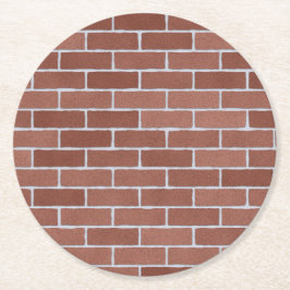 Porta-copo De Papel Redondo Padrão Rustic Brick Wall