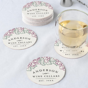 Porta-copo De Papel Redondo País do Vinho  Gelar de Vinho Doméstico Personal