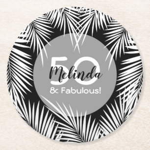 Porta-copo De Papel Redondo Palm Tree