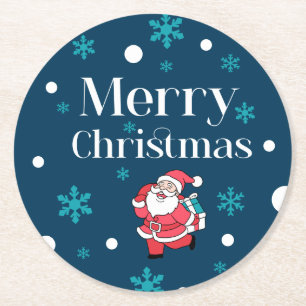 Porta-copo De Papel Redondo Papai Noel Felry Natal