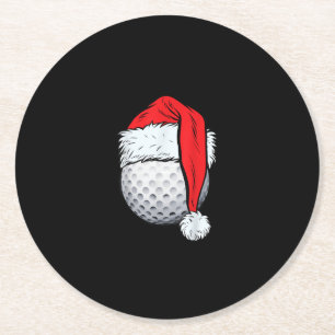 Porta-copo De Papel Redondo Papais noeis De Golfe De Natal Para Esse Esportivo