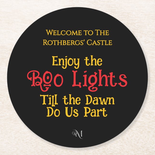 Porta-copo De Papel Redondo Paper Coaster : HALLOWEEN #1 (Frente)