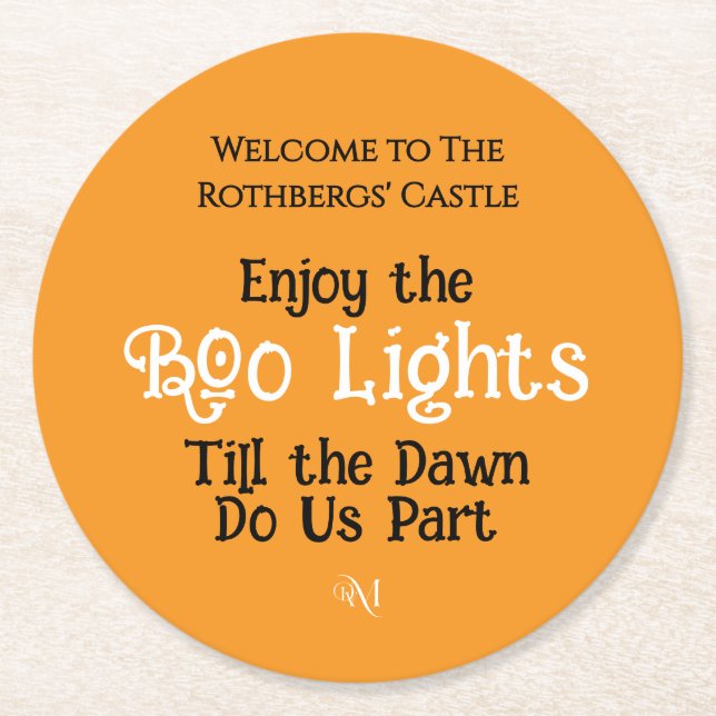 Porta-copo De Papel Redondo Paper Coaster : HALLOWEEN #2 (Frente)