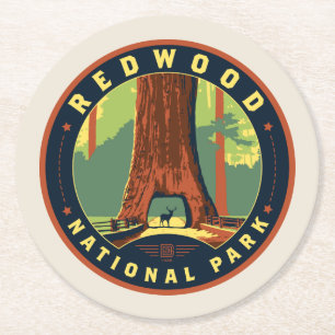 Porta-copo De Papel Redondo Parque Nacional Redwood