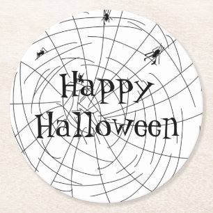 Porta-copo De Papel Redondo Partido de Padrão de Ilustração da Web Spider M