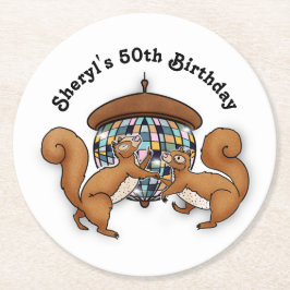 Porta-copo De Papel Redondo Partido Disco Squirrels
