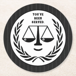 Porta-copo De Papel Redondo Partido do Advogado