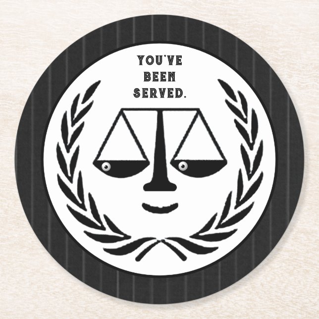 Porta-copo De Papel Redondo Partido do Advogado (Frente)