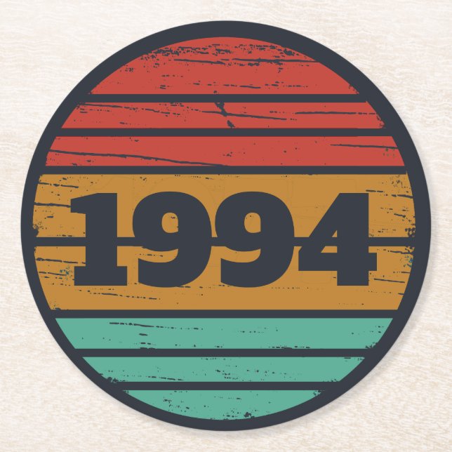 Porta-copo De Papel Redondo Partido Personalizado 30 aniversário de 30 anos de (Frente)