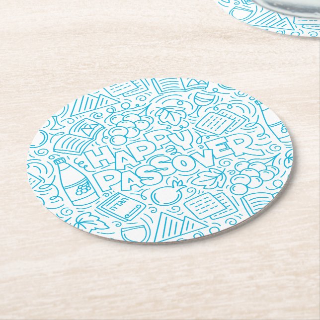 Porta-copo De Papel Redondo Passover Paper Coaster (Angulado)