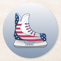 Patins de Hóquei dos EUA com Listras e Estrelas