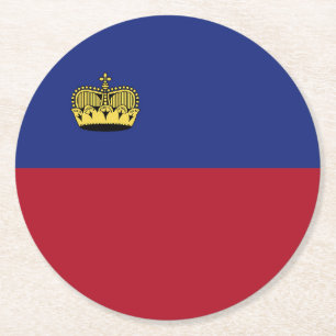 Porta-copo De Papel Redondo pavilhão do Liechtenstein