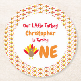 Porta-copo De Papel Redondo Pequeno primeiro aniversario Turquia