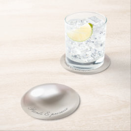 Porta-copo De Papel Redondo Pérolas Elegantes e chá de panela prosecco