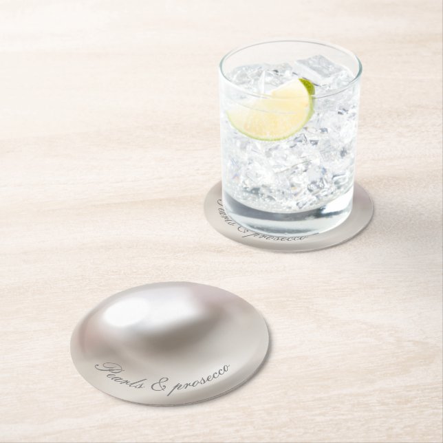 Porta-copo De Papel Redondo Pérolas Elegantes e chá de panela prosecco (Insitu)