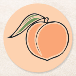 Porta-copo De Papel Redondo Pêssego