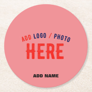 Porta-copo De Papel Redondo PINK DE SALMÃO PERSONALIZADO MODERNO DE na moda VE