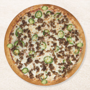 Porta-copo De Papel Redondo Pizza