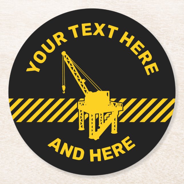 Porta-copo De Papel Redondo Plataforma de construção (Frente)