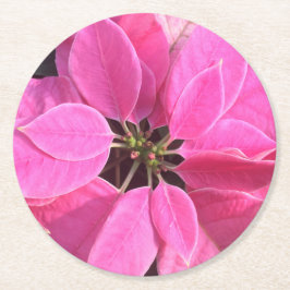 Porta-copo De Papel Redondo Poinsettia de Férias Felizes