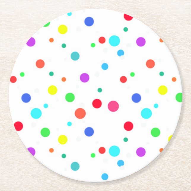 Porta-copo De Papel Redondo Porta copos com os pontos O' (Frente)