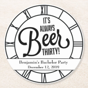 Porta-copo De Papel Redondo Porta copos da cerveja trinta