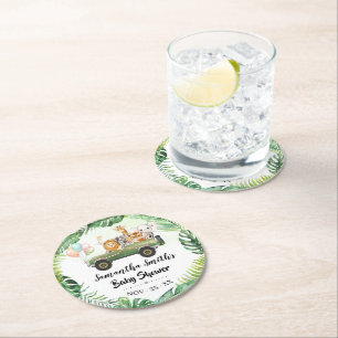 Porta-copo De Papel Redondo Porta copos de Chás de fraldas Tropicais de Anima