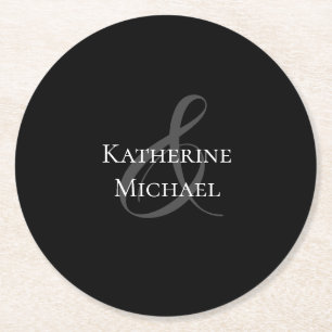 Porta-copo De Papel Redondo Porta copos de Livro Branco e Preto Moderno