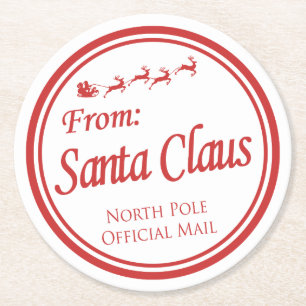 Porta-copo De Papel Redondo Porta copos de Papais noeis