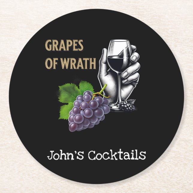 Porta-copo De Papel Redondo Porta copos de papel (Frente)