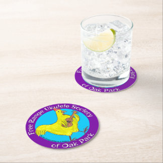 Porta-copo De Papel Redondo Porta copos de papel da Sociedade Ukulele de Inter