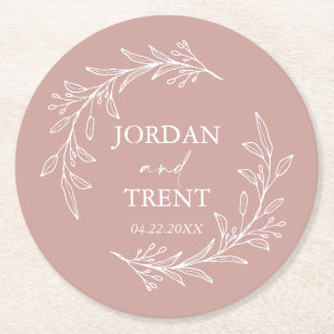 Porta-copo De Papel Redondo Porta copos de Papel de Casamento Personalizado de