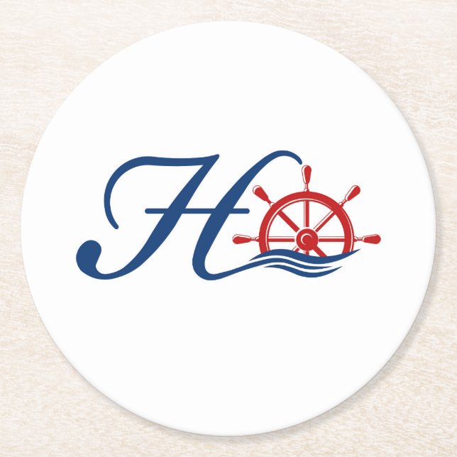 Porta-copo De Papel Redondo Porta copos de papel HTOC (Frente)