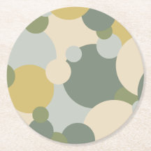 Porta copos de papel molécula verde-amarela