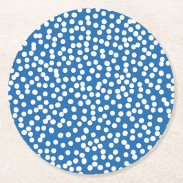 Porta-copo De Papel Redondo Porta copos de papel Nebulas Blue com pontos branc