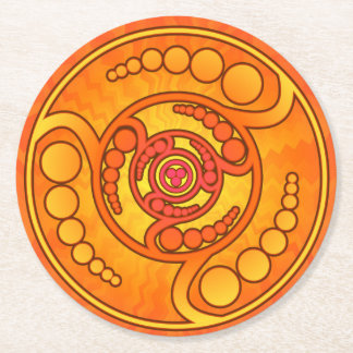 Porta-copo De Papel Redondo Porta copos de papel no olho da dimensão