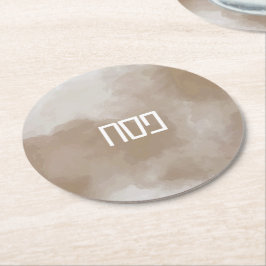 Porta-copo De Papel Redondo Porta copos de Pessegueira de Aquarela de Cobre