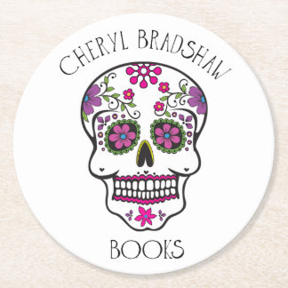 Porta-copo De Papel Redondo Porta copos do crânio do açúcar