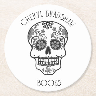 Porta-copo De Papel Redondo Porta copos do crânio do açúcar