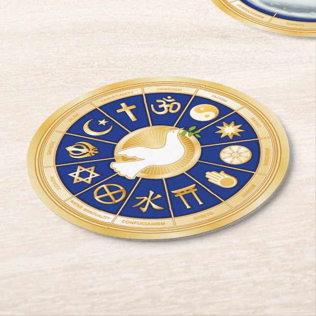 Porta-copo De Papel Redondo Porta copos do Documento de Paz (Angulado)