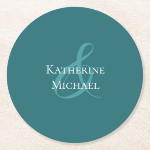 Porta-copo De Papel Redondo Porta copos do Livro Verde Moderno Emerald