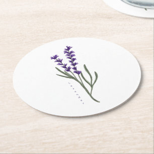 Porta-copo De Papel Redondo Porta copos lavanda